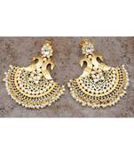 Peacock Polki Chand Bali Earrings