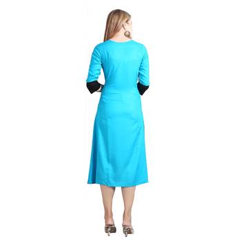Blue printed rayon kurti 2