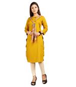 Gold plain rayon kurti