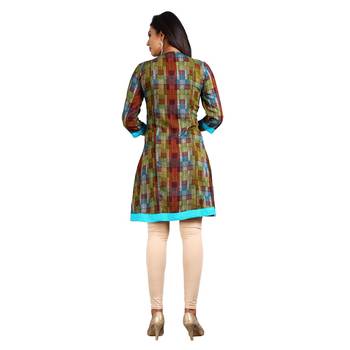 Multicolor printed rayon kurti 2