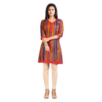 Multicolor printed rayon kurti 1