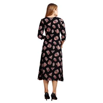 Black printed rayon kurti 2