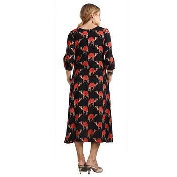 Black printed rayon kurti 2