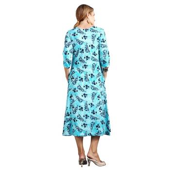 Blue printed rayon kurti 2