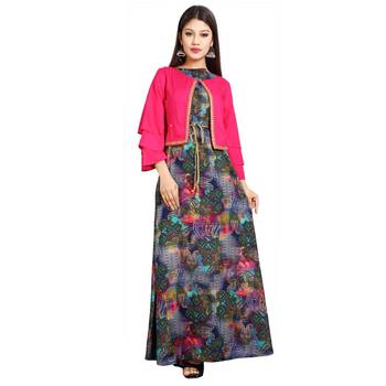 Multicolor printed rayon kurti 1