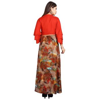 Multicolor printed rayon kurti 2