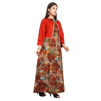 Multicolor printed rayon kurti 3