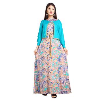 Multicolor printed rayon kurti 1