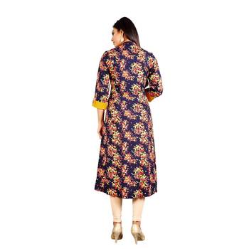 Multicolor printed rayon kurti 2