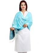 Firozi and Multicolour Viscose Shawl (70X200 cm)