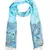 Firozi and Multicolour Viscose Shawl (70X200 cm)
