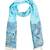 Firozi and Multicolour Viscose Shawl (70X200 cm)