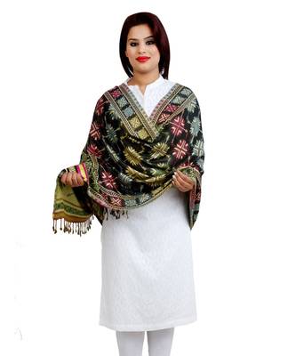 Multicolour Viscose Jacquard Reversible Shawl (70x200 cm) 1