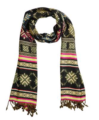 Multicolour Viscose Jacquard Reversible Shawl (70x200 cm) 4