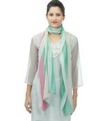 Multicolour Striped Cotton Viscose Stole(50 x200 cm)