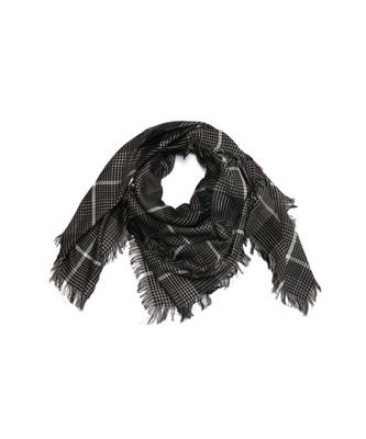 Black Brown Checkered Viscose Unisex square Scarf (100x100) 3