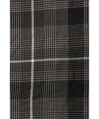 Black Brown Checkered Viscose Unisex square Scarf (100x100) 4