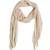 Beige Solid Viscose Fringes Stole (70X200) cm