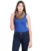 Brown Solid Viscose Fringes Stole (70X200) cm