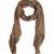 Brown Solid Viscose Fringes Stole (70X200) cm