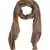 Brown Solid Viscose Fringes Stole (70X200) cm