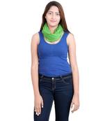 Parrot Green Solid Viscose Fringes Stole (70X200) cm