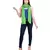 Parrot Green Solid Viscose Fringes Stole (70X200) cm