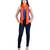 Orange Solid Viscose Fringes Stole (70X200) cm