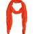 Orange Solid Viscose Fringes Stole (70X200) cm