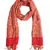 Red/Beige Paisley Viscose Jacquard Reversible Shawl (70X200 cm)