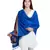 Royal Blue Viscose Jacquard Shawl (70X200 cm)