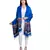 Royal Blue Viscose Jacquard Shawl (70X200 cm)