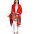 Red Viscose Jacquard Shawl (70X200 cm)