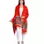 Red Viscose Jacquard Shawl (70X200 cm)