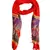 Red Viscose Jacquard Shawl (70X200 cm)
