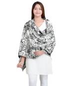 Black/White Woven Viscose Reversible Shawl (70X200 cm)