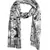Black/White Woven Viscose Reversible Shawl (70X200 cm)