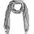 Black/White Circle Viscose Jacquard Fringes Reversible Shawl (70X180 cm)