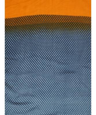 Grey/Yellow Dotted Print Wool Shawl (70X200 cm) 4