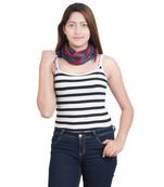 Grey/Maroon Modal Wool Stole (50X180 cm)