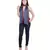 Grey/Maroon Modal Wool Stole (50X180 cm)