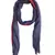 Grey/Maroon Modal Wool Stole (50X180 cm)