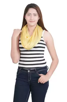 Yellow Modal Wool Stole (50X180 cm)