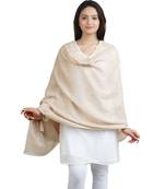 Beige Chasmebulbul Fine Wool Shawl (70X200 cm)