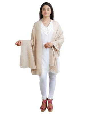 Beige Chasmebulbul Fine Wool Shawl (70X200 cm) 2