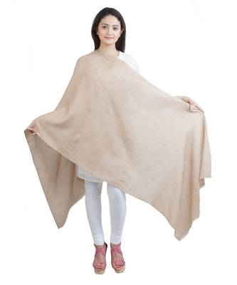 Beige Paisley Fine Wool Shawl (70X200 cm) 3