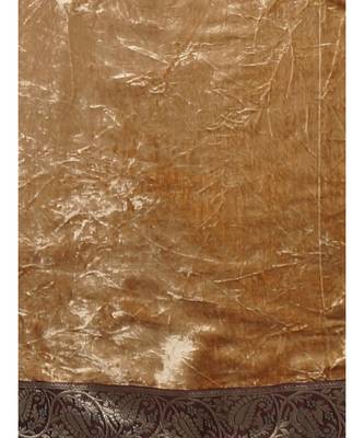 Gold Solid Velvet Shawl (65X200 cm) 5