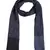 Grey/Black Paisley Jacquard Viscose Stole (25X180 cm)