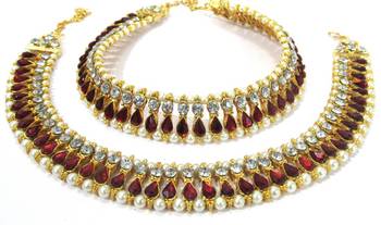 Maroon anklets 1