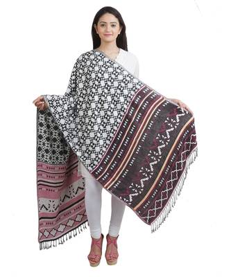 Multicolour Geometric Design Viscose Shawl (70X200 cm) 3